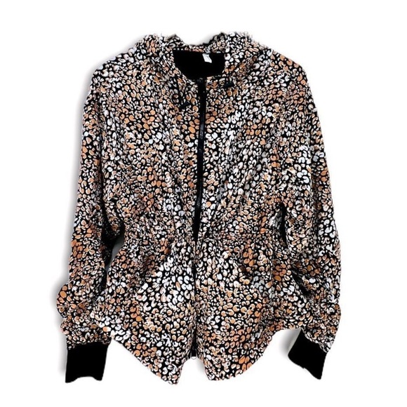 Free People Run Wild Hooded Jacket in Leopard Size Small - Picture 7 of 14